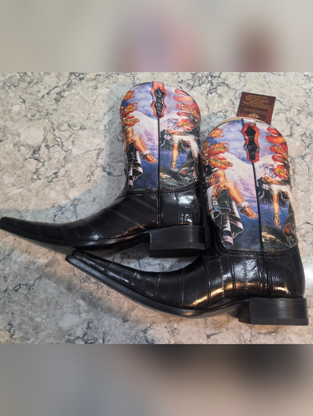 El General Aztec Warrior With Women. Cowboy Boots